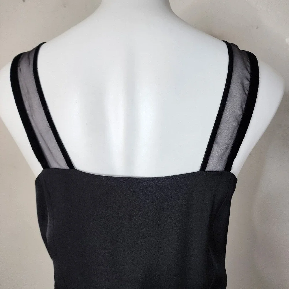 NWT Theory Devron Black Silk Fit‎ and Flare Dress Size 10 - Picture 10 of 16